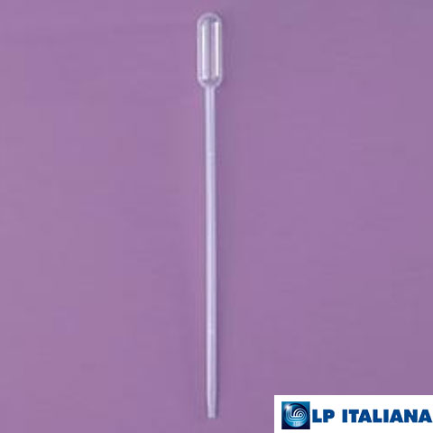 Pastör Pipeti Hacim 2.5 ml Uzunluk 220 mm Taksimatlı 21 damla / ml LP Italiana L139030