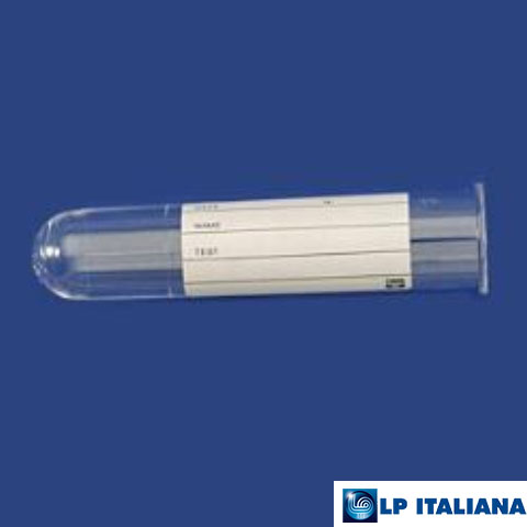 Plastik Test Tüpü Dibi Yuvarlak Etiketli Hacim 8 ml PS 16x75 mm LP Italiana L119110
