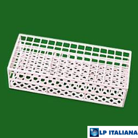 Tüp Sporu Ekonomik Kare Delikli Plastik PS 21 mm 40 Delikli Beyaz LP Italiana L187012