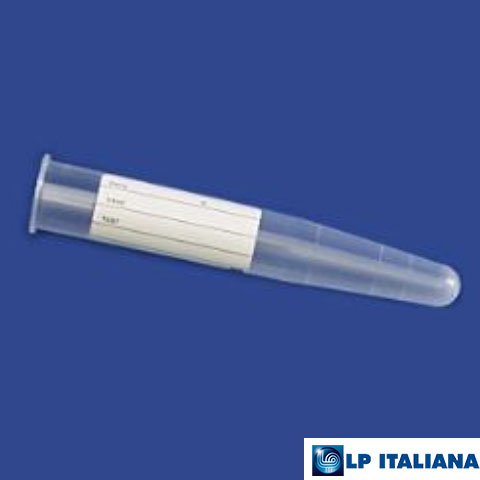 Plastik Test Tüpü Dibi Konik Etiketli Hacim 10 ml PP 16x100 mm LP Italiana L112140