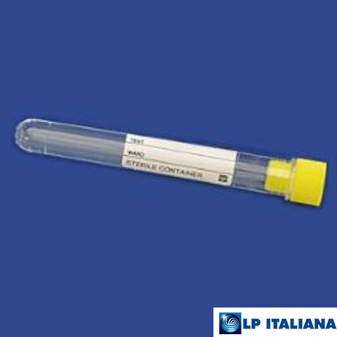 Plastik Test Tüpü Dibi Yuvarlak Steril Etiketli Hacim 5 ml PS 12x92 mm LP Italiana L113118