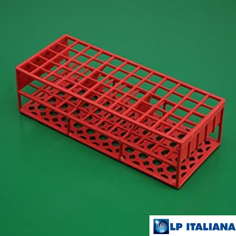 Tüp Sporu Kare Delikli Plastik 17 mm 60 Delikli Kırmızı LP Italiana L188081